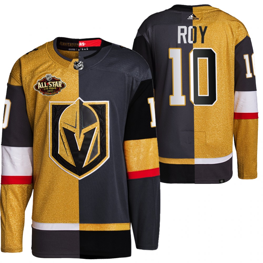 2022 All-Star Vegas Golden Knights Nicolas Roy Gold Black Split Edition Jersey