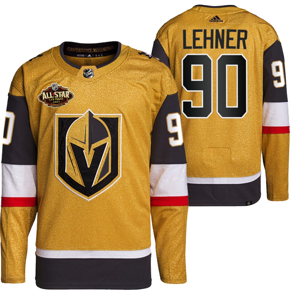 2022 All-Star Vegas Golden Knights Robin Lehner Gold Authentic Primegreen Jersey