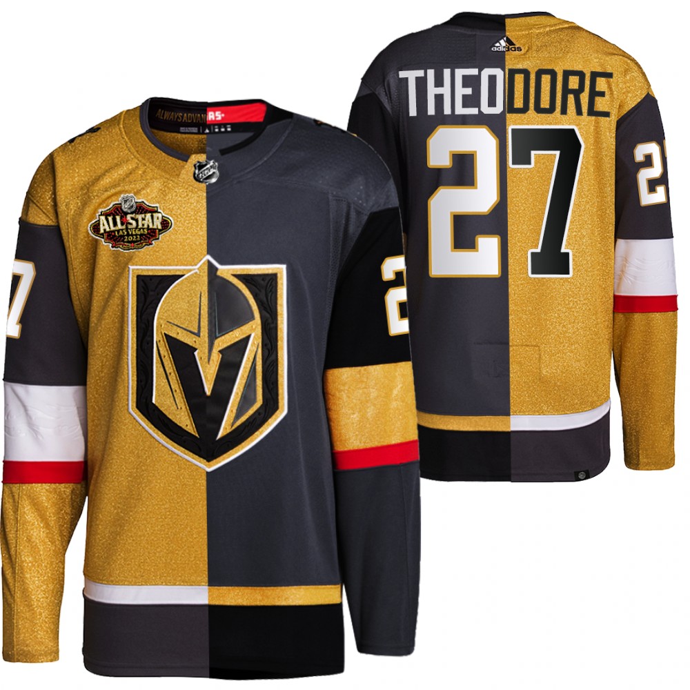2022 All-Star Vegas Golden Knights Shea Theodore Gold Black Split Edition Jersey