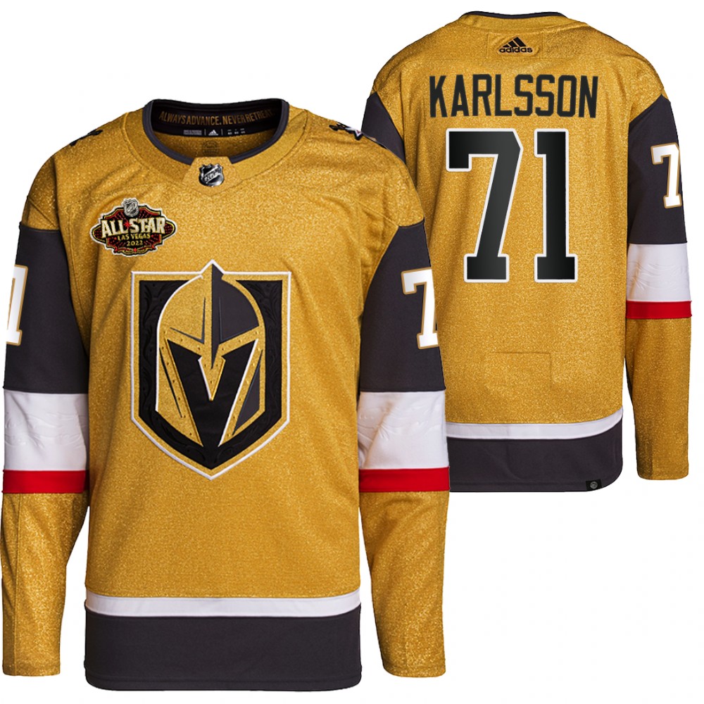 2022 All-Star Vegas Golden Knights William Karlsson Gold Authentic Primegreen Jersey