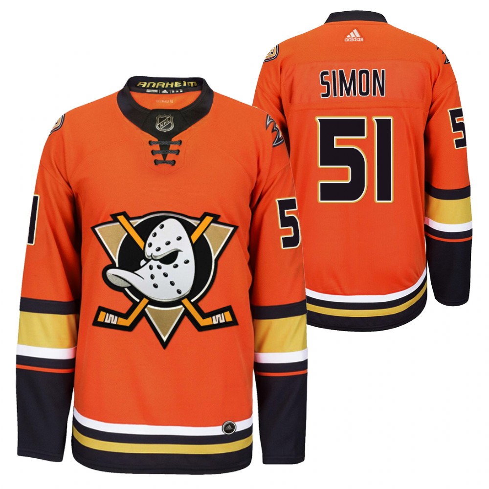 2022 Anaheim Ducks Dominik Simon Orange Alternate Primegreen Authentic Pro Jersey