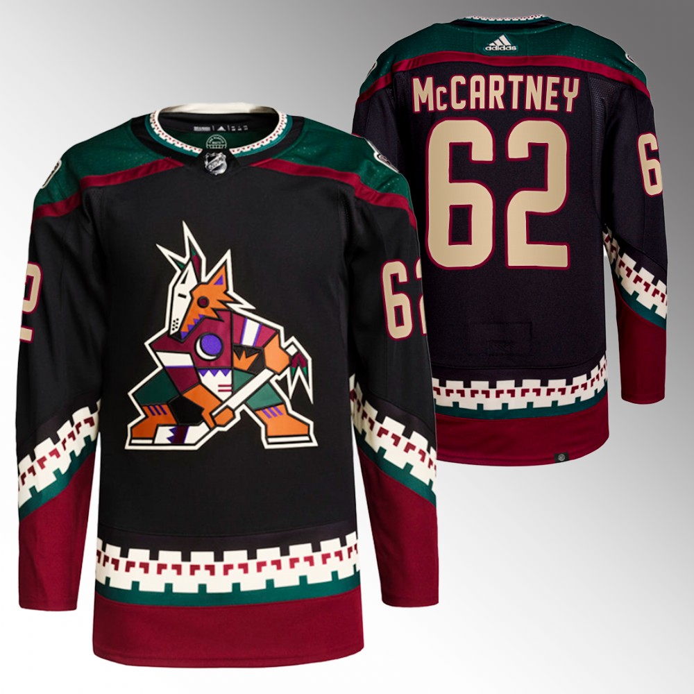 2022 Arizona Coyotes Ben McCartney Black Primegreen Authentic Home Jersey