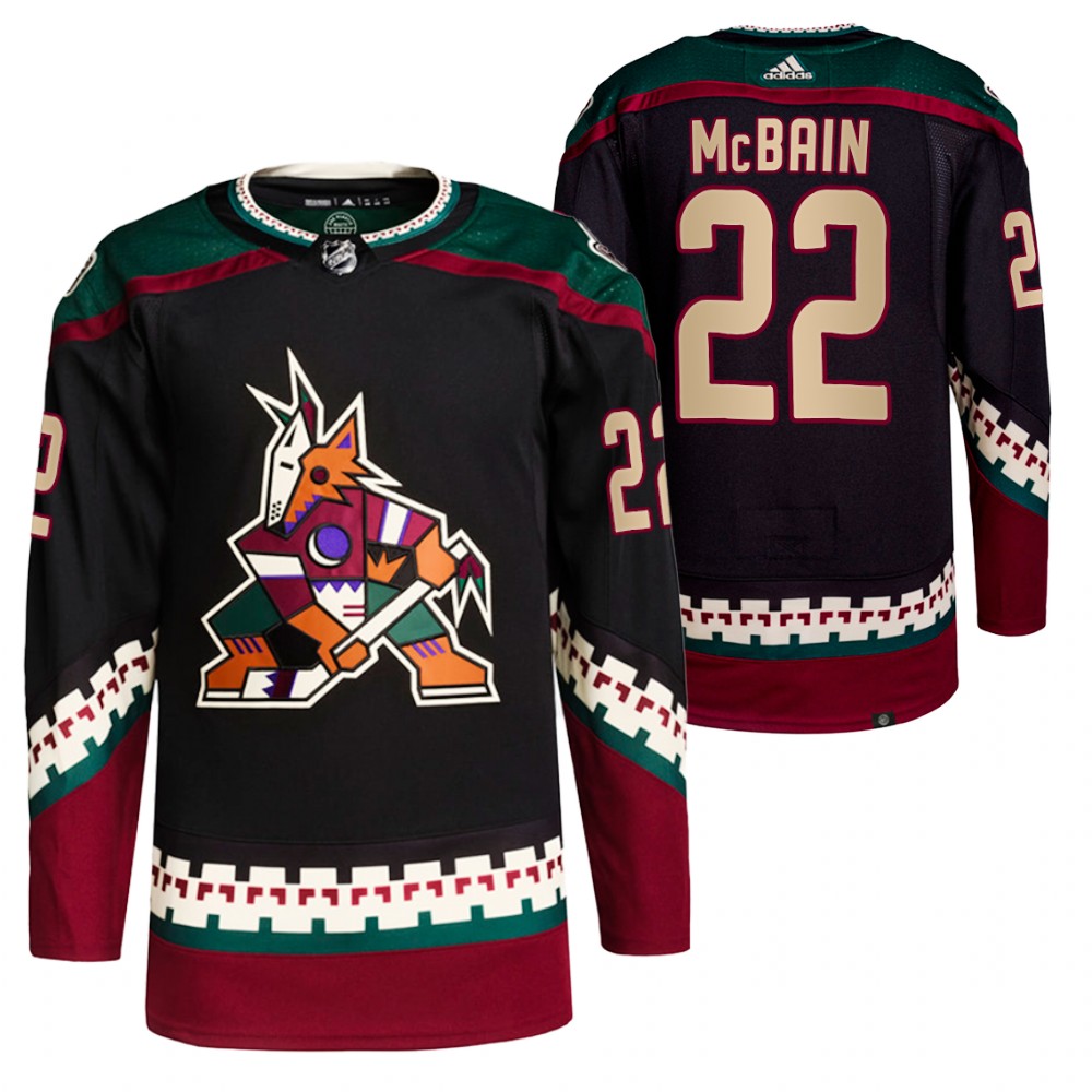 2022 Arizona Coyotes Jack McBain Black Home Primegreen Authentic Pro Jersey