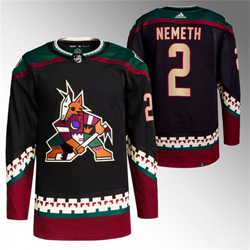 2022 Arizona Coyotes Patrik Nemeth Black Primegreen Authentic Home Jersey