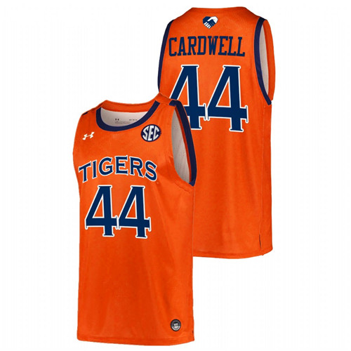 2022 Auburn Tigers Dylan Cardwell College Basketball Orange Unite As One Jersey Men