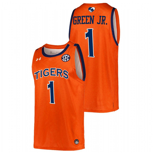 2022 Auburn Tigers Wendell Green Jr. College Basketball Orange Unite As One Jersey Men