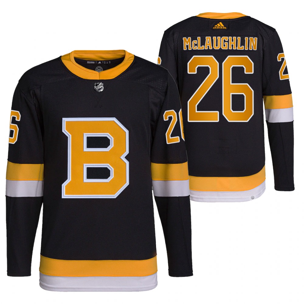 2022 Boston Bruins Marc McLaughlin Black Alternate Authentic Primegreen Jersey Stitched