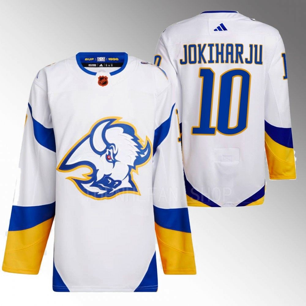 2022 Buffalo Sabres Henri Jokiharju Reverse Retro 2.0 White Authentic Primegreen Jersey