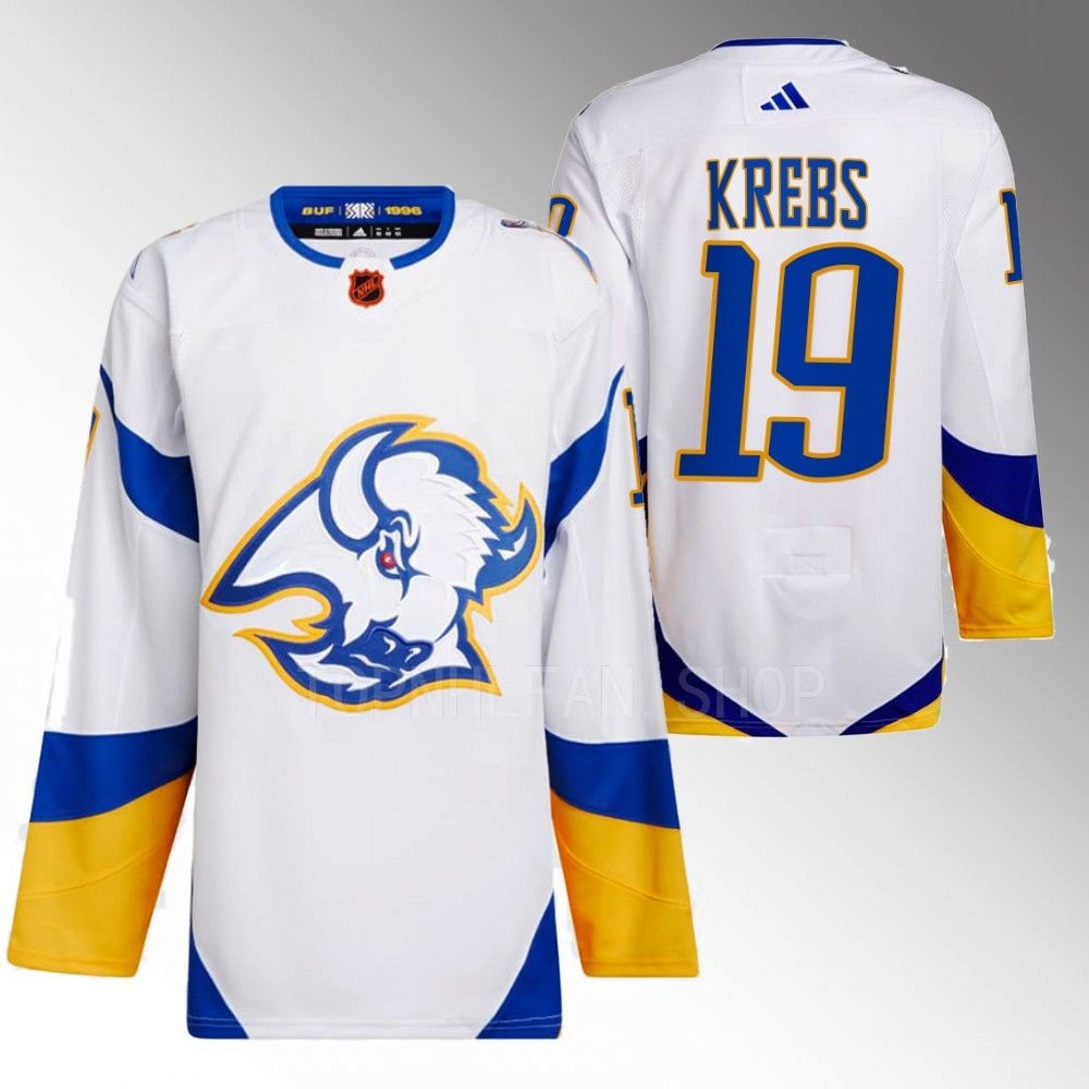 2022 Buffalo Sabres Peyton Krebs Reverse Retro 2.0 White Authentic Primegreen Jersey