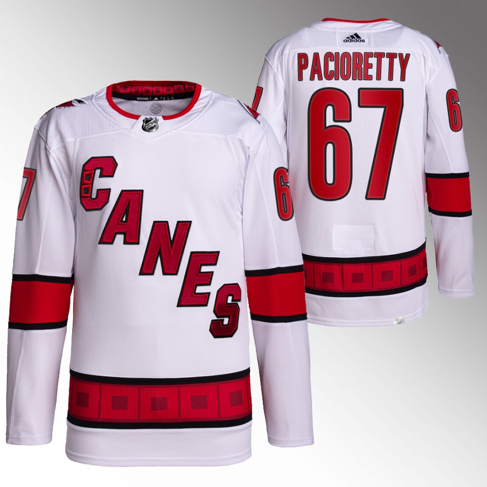 2022 Carolina Hurricanes Max Pacioretty White Primegreen Authentic Away Jersey