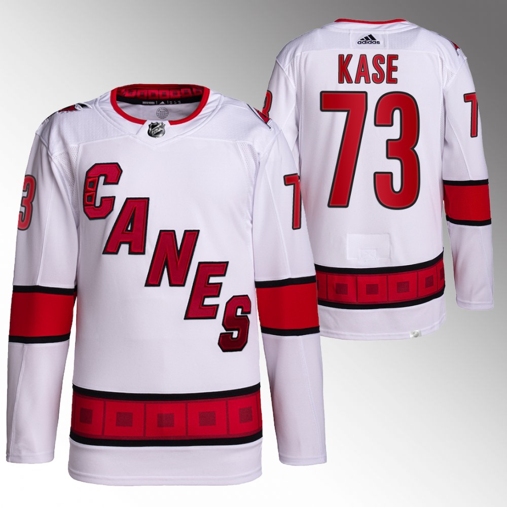 2022 Carolina Hurricanes Ondrej Kase White Primegreen Authentic Away Jersey