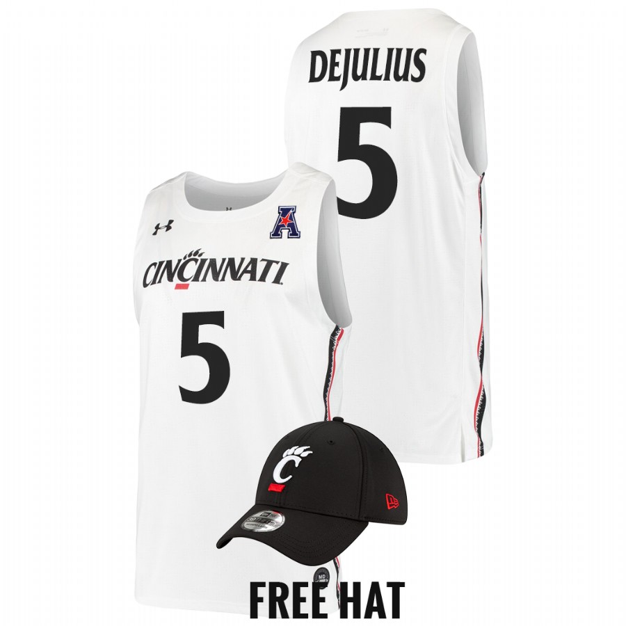 2022 Cincinnati Bearcats David DeJulius College Basketball White Home Jersey Men