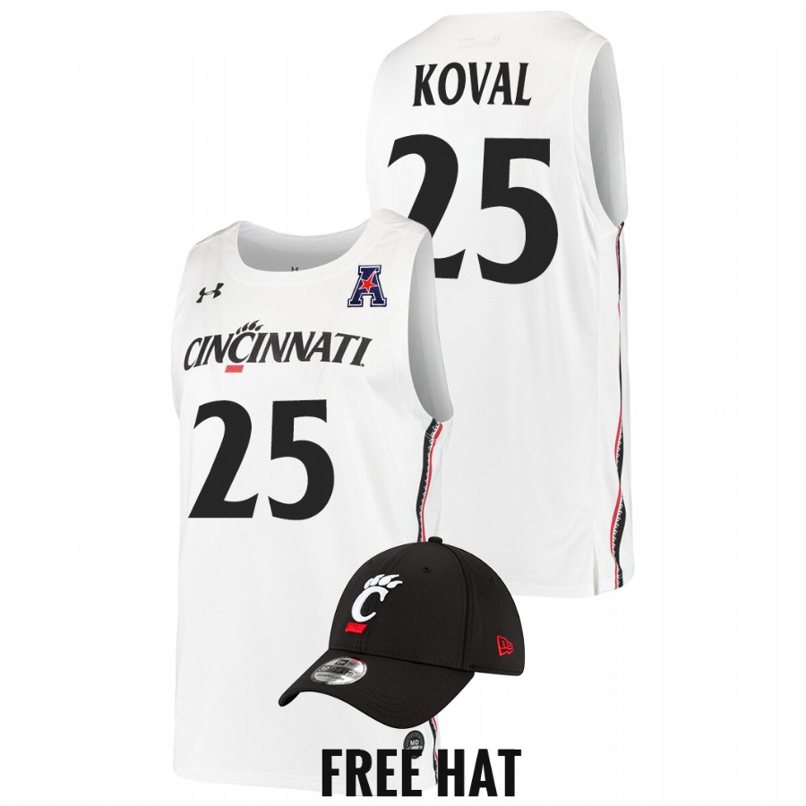 2022 Cincinnati Bearcats Hayden Koval College Basketball White Home Jersey Men
