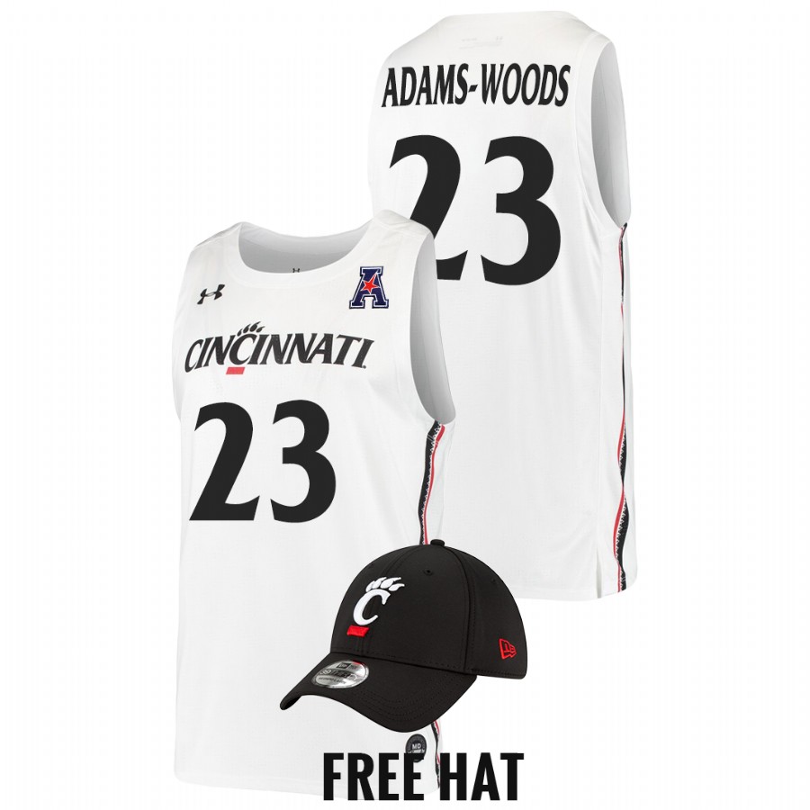 2022 Cincinnati Bearcats Mika Adams-Woods College Basketball White Home Jersey Men