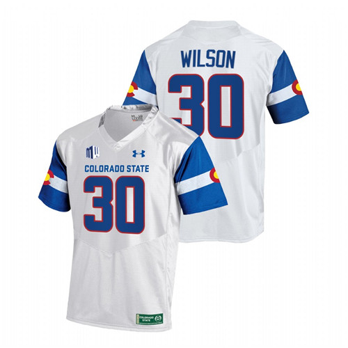 2022 Colorado State Rams Chase Wilson State Pride White Jersey Football