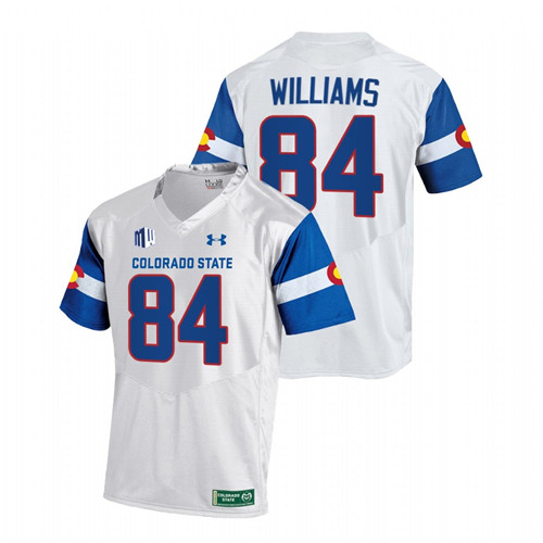 2022 Colorado State Rams Gary Williams State Pride White Jersey Football