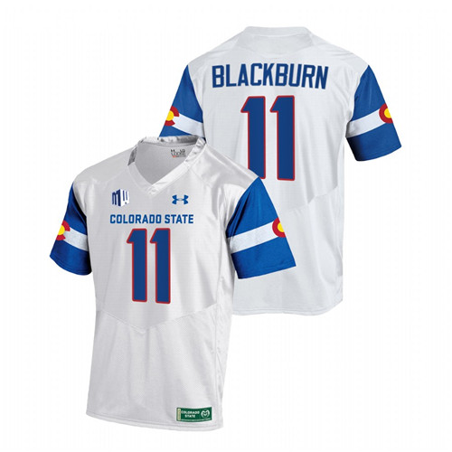 2022 Colorado State Rams Henry Blackburn State Pride White Jersey Football
