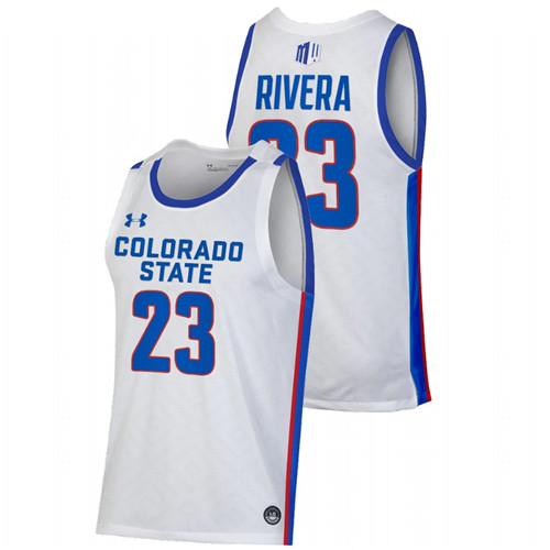 2022 Colorado State Rams Isaiah Rivera Pride White College Basketball Jersey Men