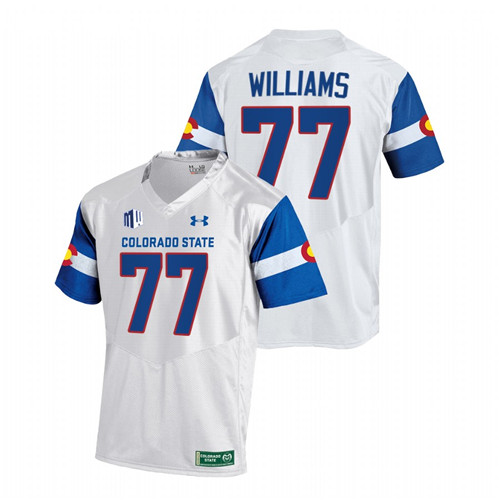 2022 Colorado State Rams Keith Williams State Pride White Jersey Football