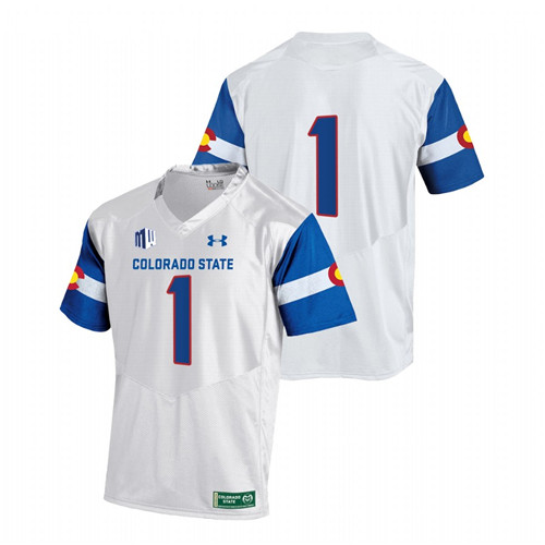 2022 Colorado State Rams State Pride White Jersey Football