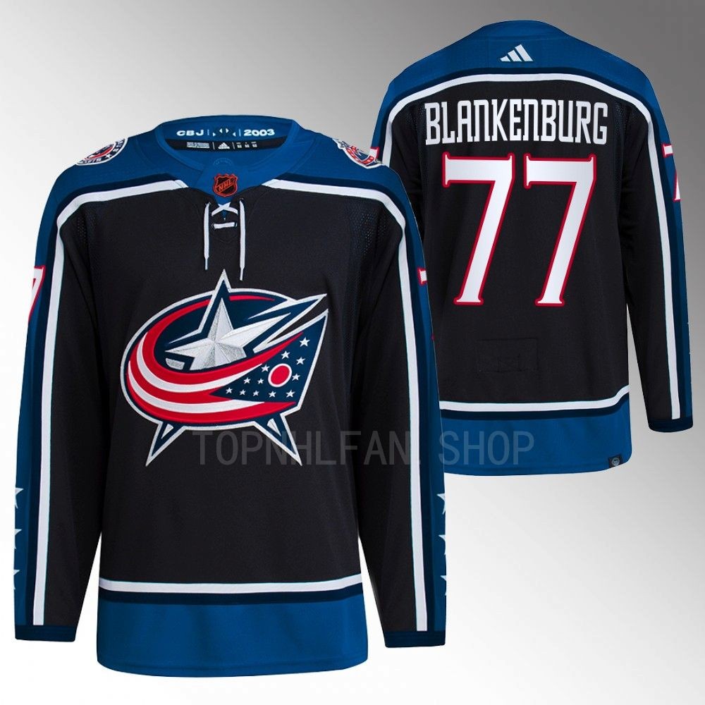 2022 Columbus Blue Jackets Nick Blankenburg Reverse Retro 2.0 Navy Authentic Primegreen Jersey