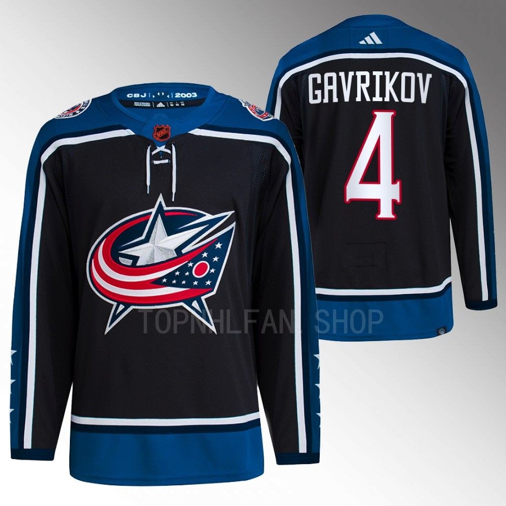 2022 Columbus Blue Jackets Vladislav Gavrikov Reverse Retro 2.0 Navy Authentic Primegreen Jersey