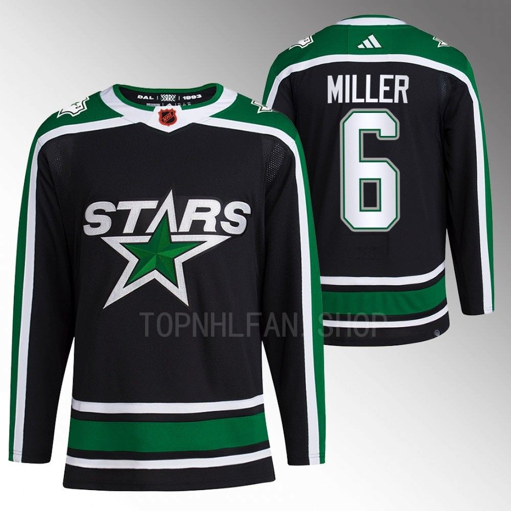 2022 Dallas Stars Colin Miller Reverse Retro 2.0 Black Authentic Pro Jersey