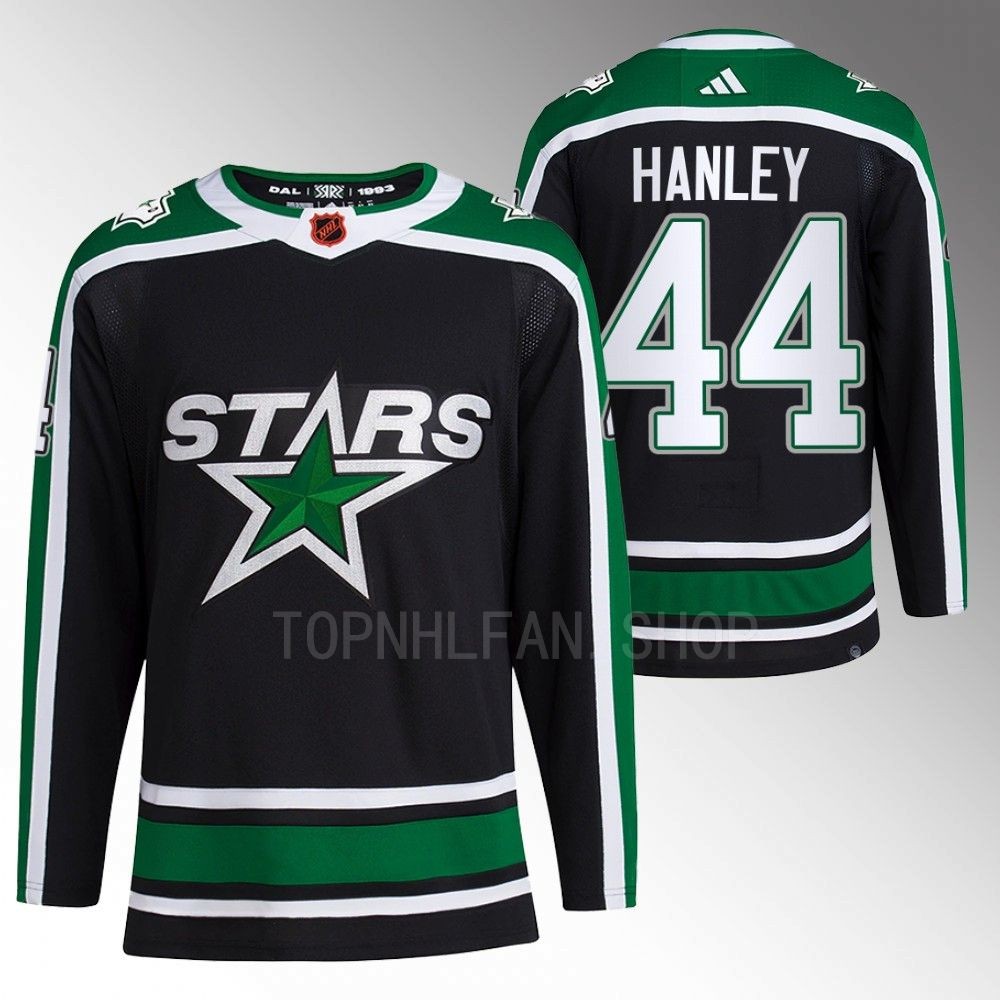 2022 Dallas Stars Joel Hanley Reverse Retro 2.0 Black Authentic Pro Jersey