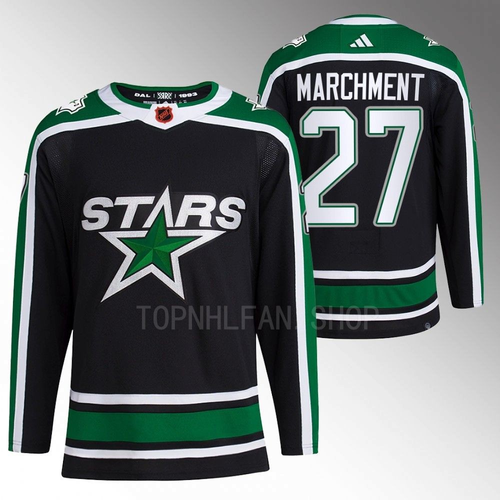 2022 Dallas Stars Mason Marchment Reverse Retro 2.0 Black Authentic Pro Jersey