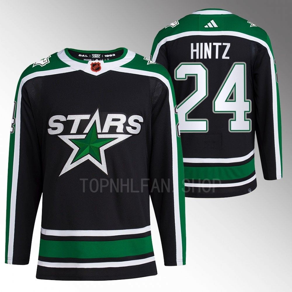 2022 Dallas Stars Roope Hintz Reverse Retro 2.0 Black Authentic Pro Jersey