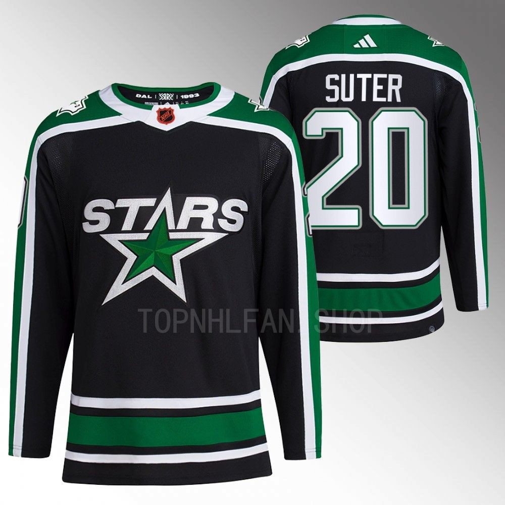 2022 Dallas Stars Ryan Suter Reverse Retro 2.0 Black Authentic Pro Jersey
