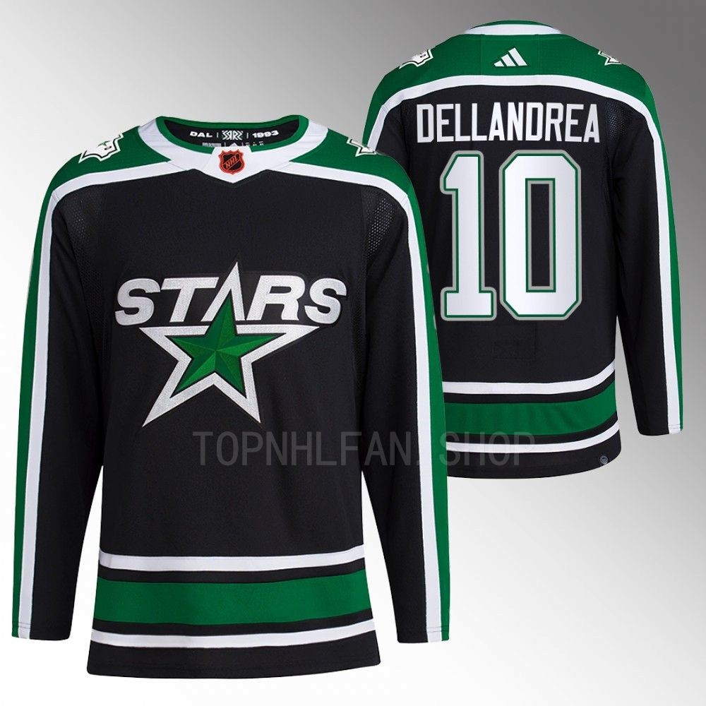 2022 Dallas Stars Ty Dellandrea Reverse Retro 2.0 Black Authentic Pro Jersey