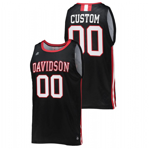 2022 Davidson Wildcats Custom College Basketball Black Jersey Men