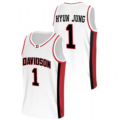 2022 Davidson Wildcats Lee Hyun-jung College Basketball White Jersey Men
