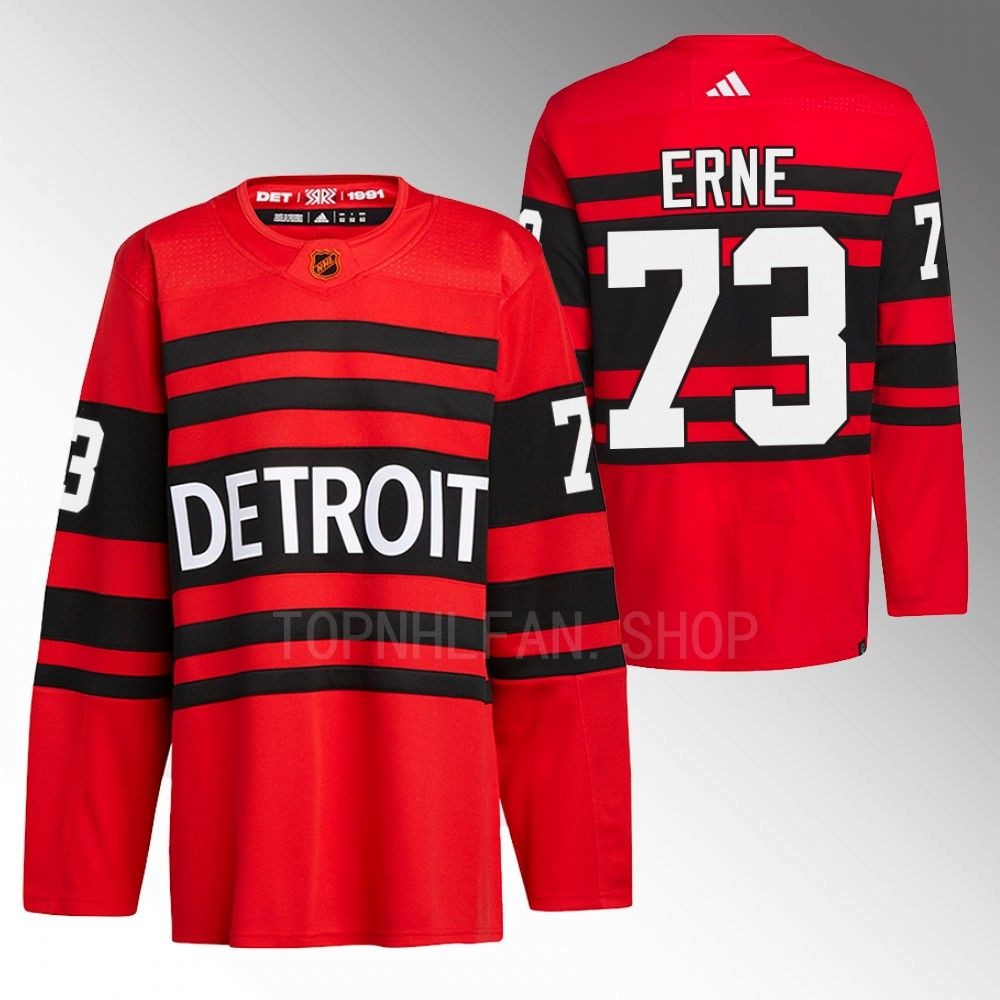 2022 Detroit Red Wings Adam Erne Red Reverse Retro 2.0 Authentic Pro Jersey