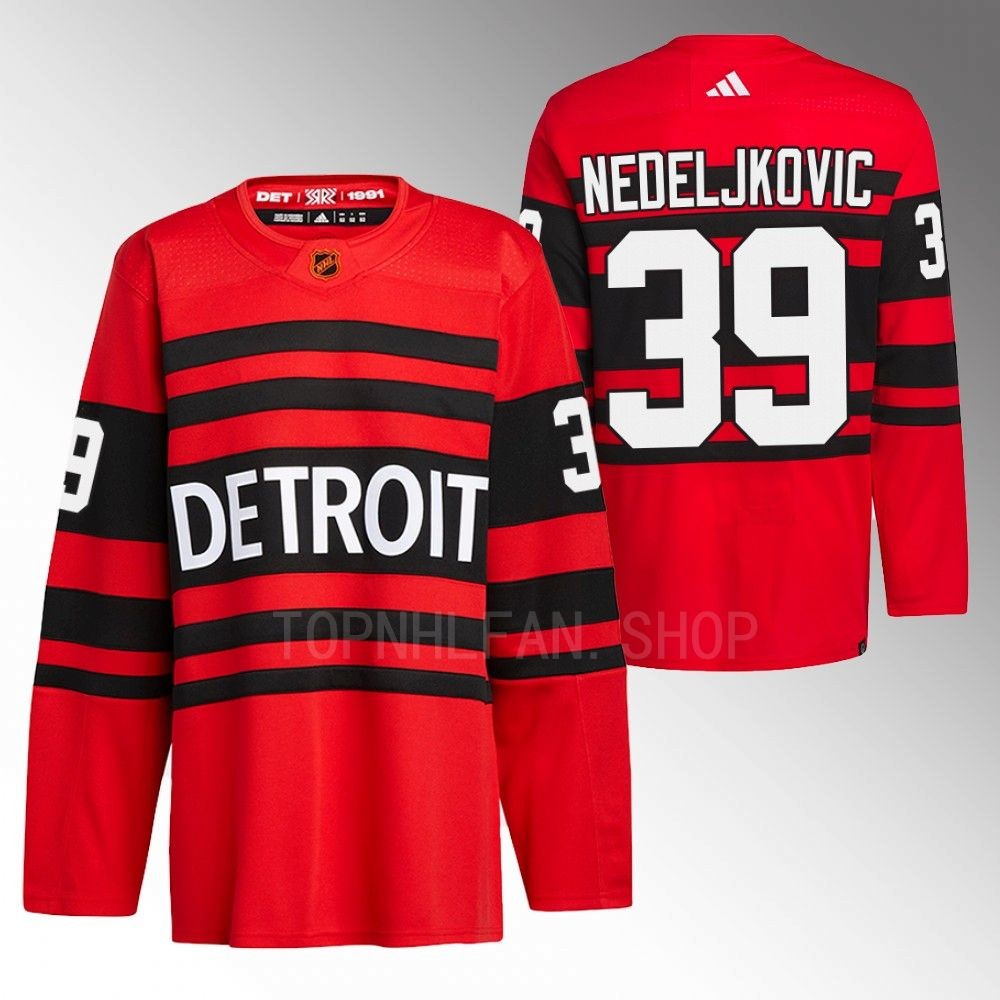 2022 Detroit Red Wings Alex Nedeljkovic Red Reverse Retro 2.0 Authentic Pro Jersey