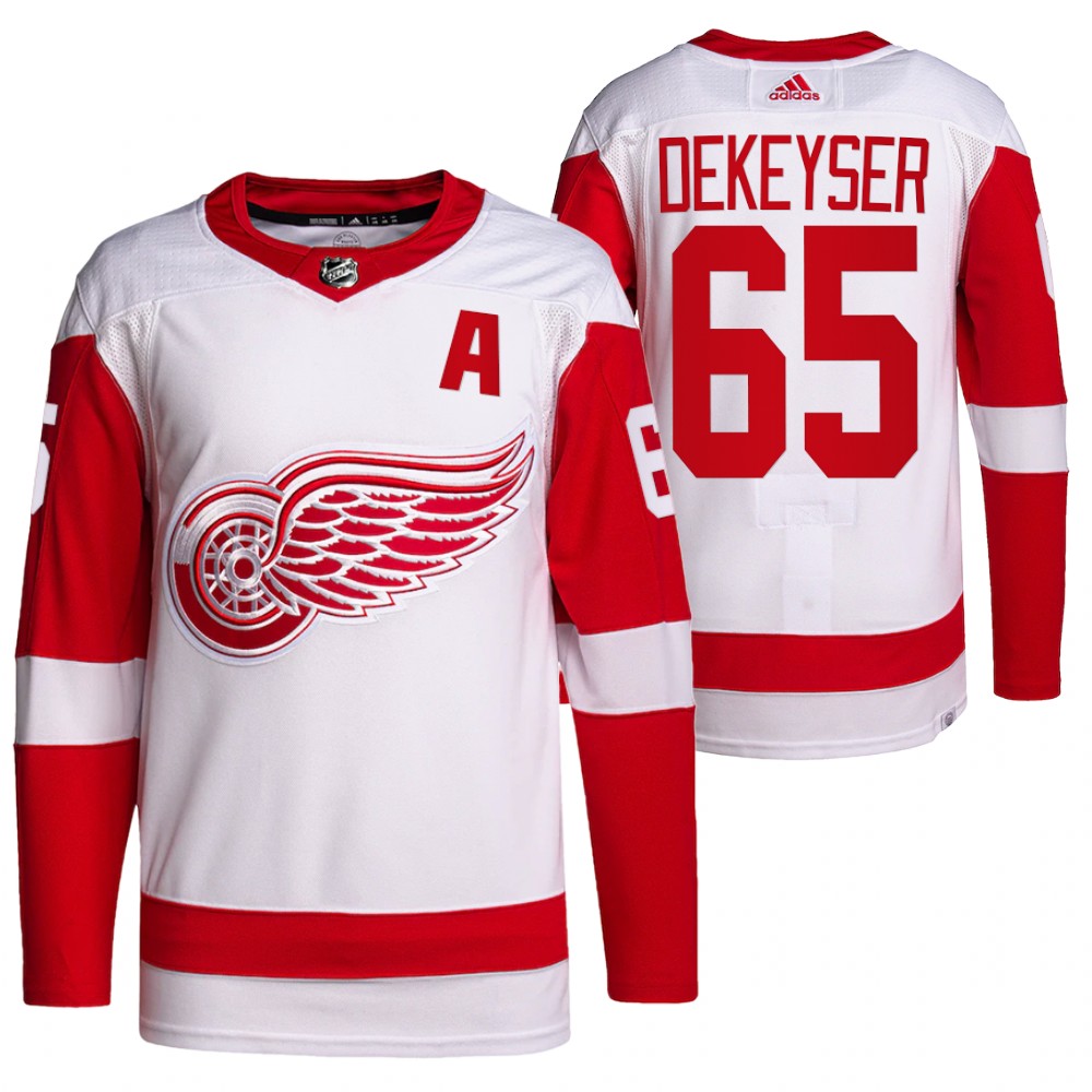 2022 Detroit Red Wings Danny DeKeyser White Away Primegreen Authentic Pro Jersey