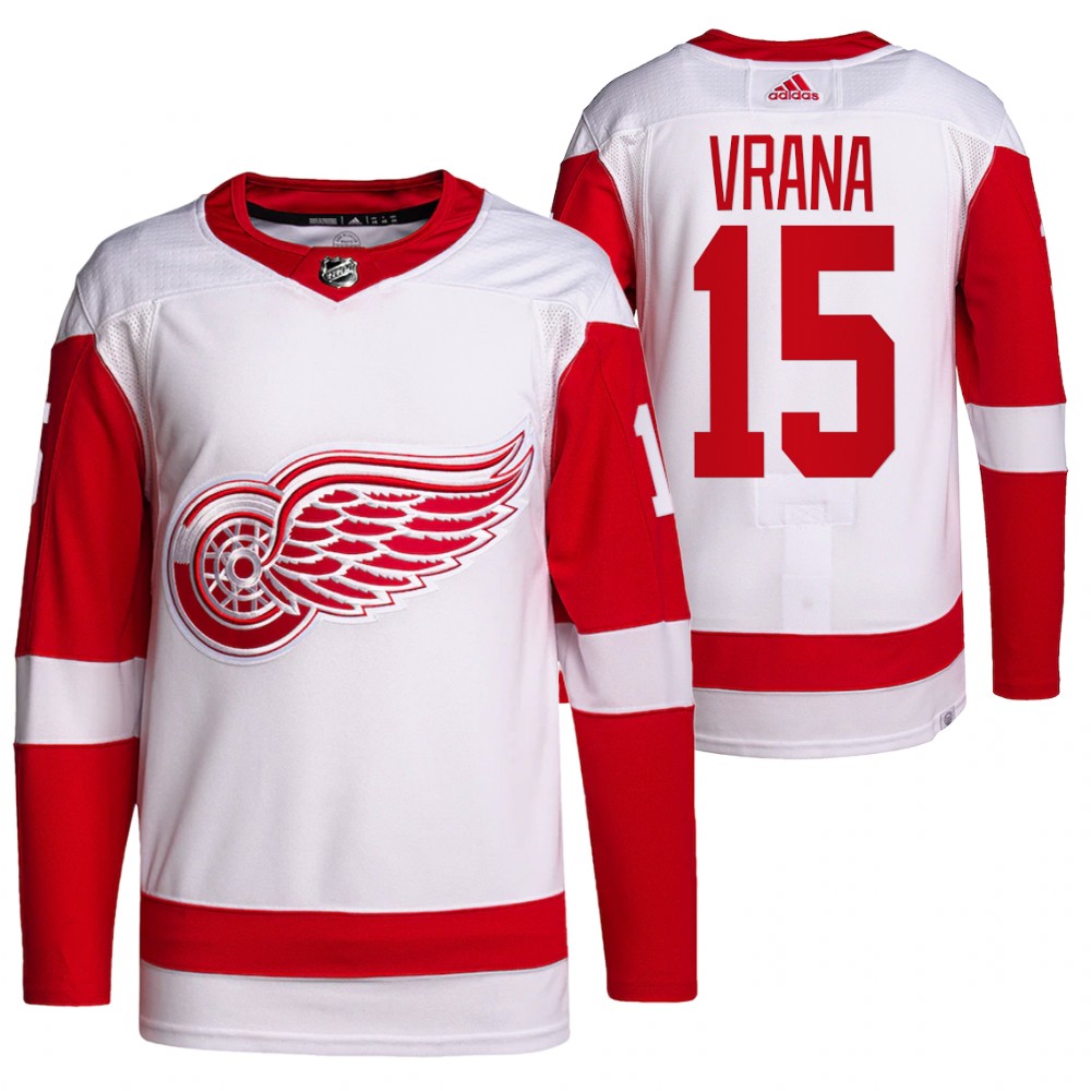 2022 Detroit Red Wings Jakub Vrana White Away Primegreen Authentic Pro Jersey