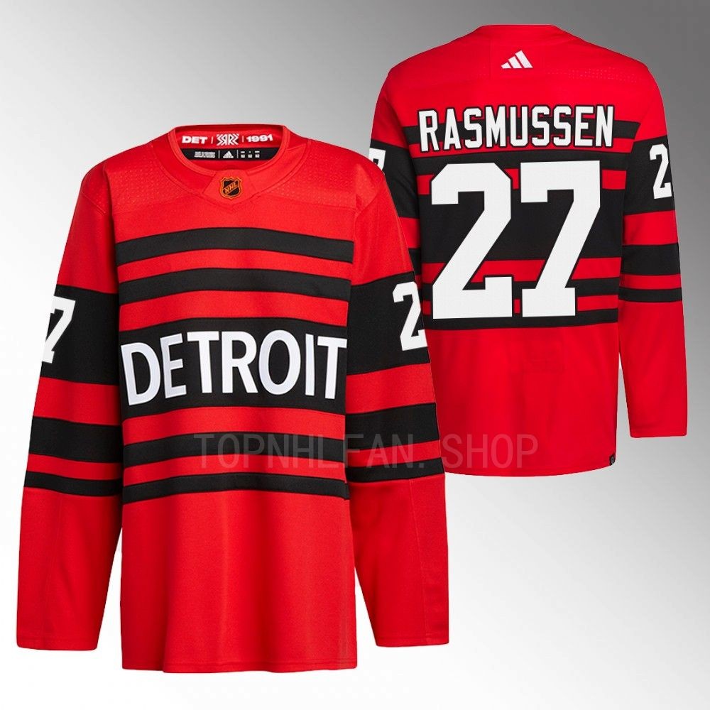 2022 Detroit Red Wings Michael Rasmussen Red Reverse Retro 2.0 Authentic Pro Jersey