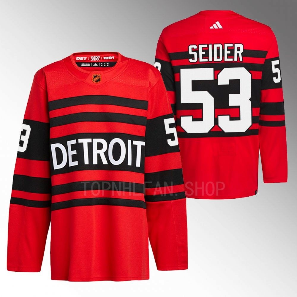 2022 Detroit Red Wings Moritz Seider Red Reverse Retro 2.0 Authentic Pro Jersey