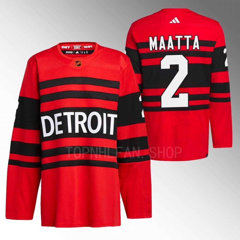 2022 Detroit Red Wings Olli Maatta Red Reverse Retro 2.0 Authentic Pro Jersey