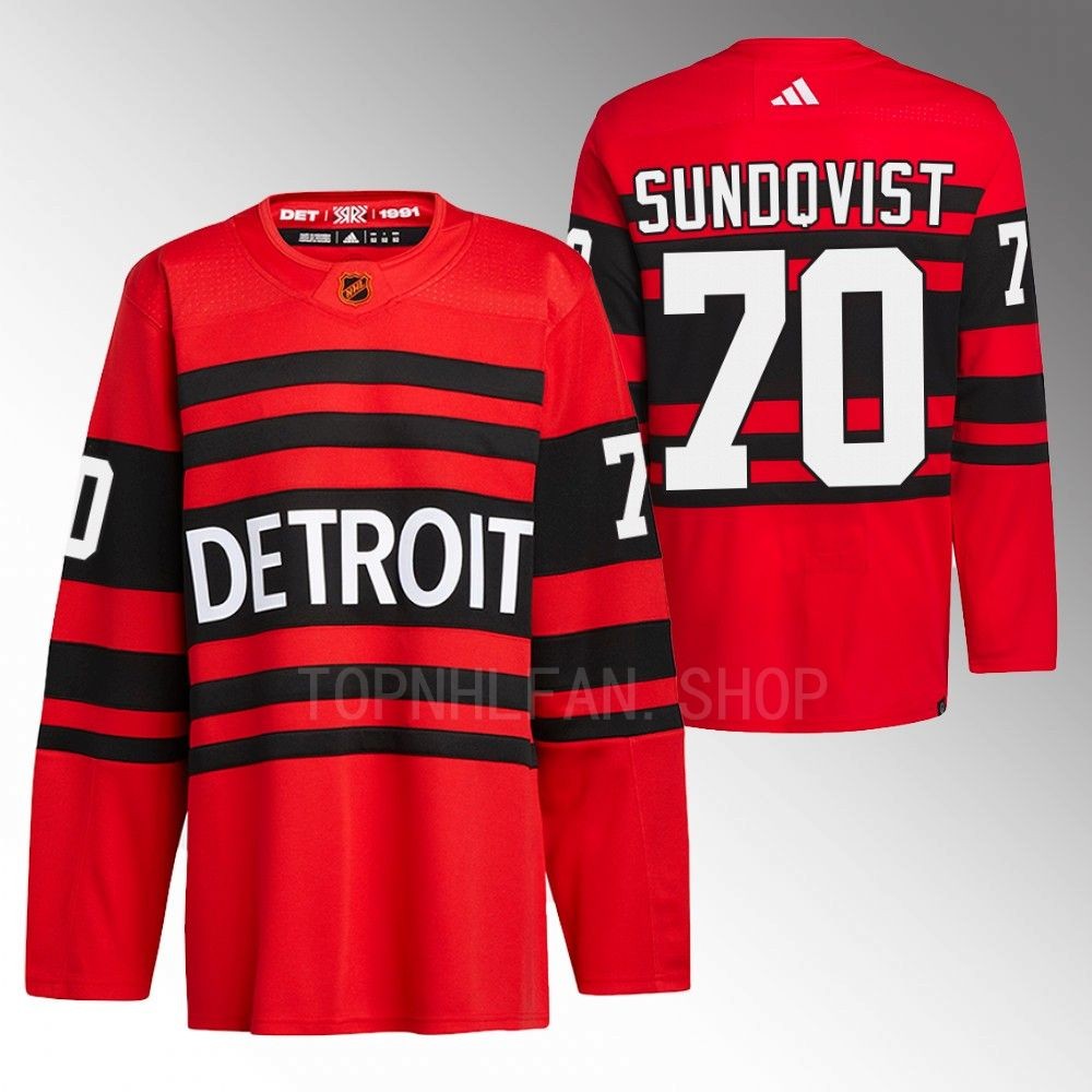 2022 Detroit Red Wings Oskar Sundqvist Red Reverse Retro 2.0 Authentic Pro Jersey