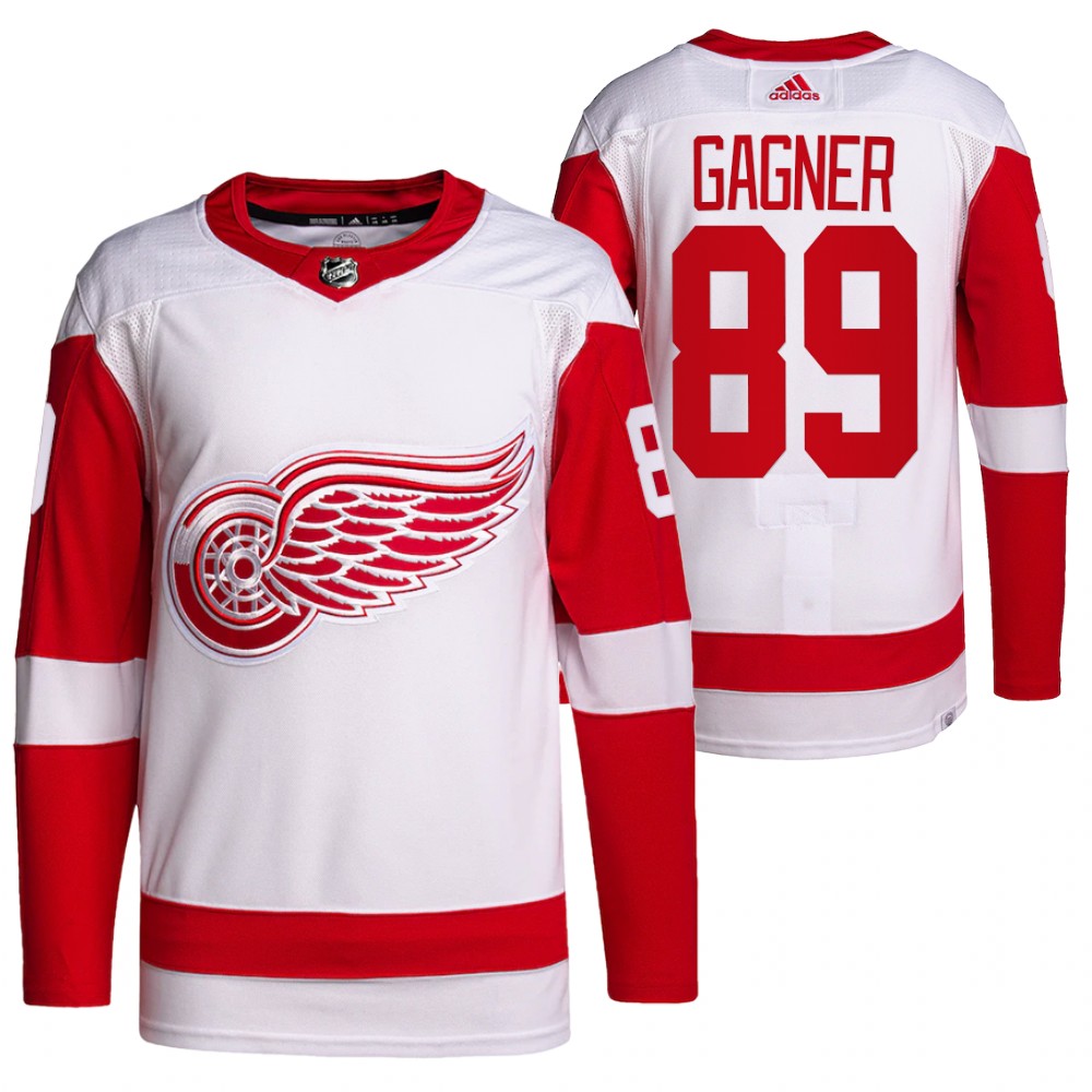 2022 Detroit Red Wings Sam Gagner White Away Primegreen Authentic Pro Jersey