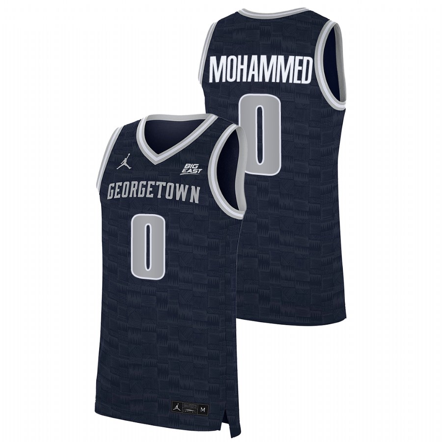 2022 Georgetown Hoyas Aminu Mohammed College Basketball Navy Jersey Men
