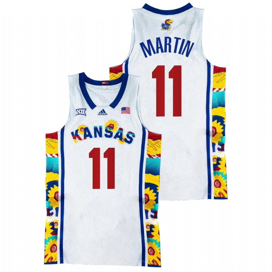 2022 Kansas Jayhawks Remy Martin Sunflower Showdown White Basketball Jersey Men