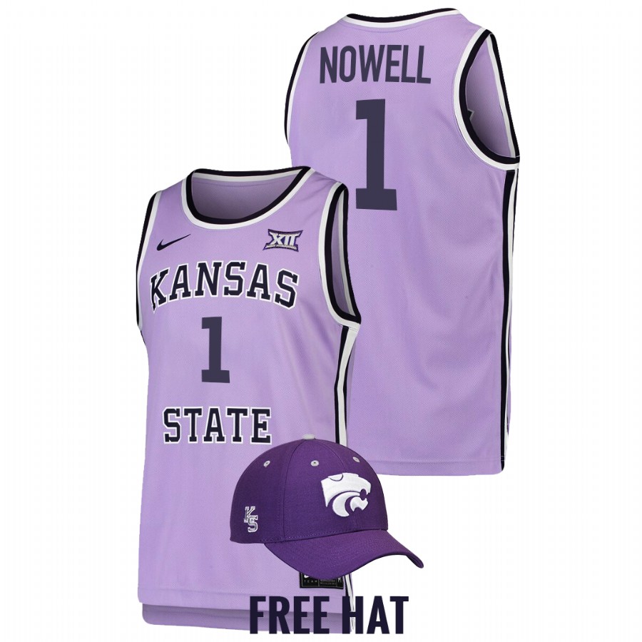 2022 Kansas State Wildcats Markquis Nowell Retro Purple College Basketball Jersey Men