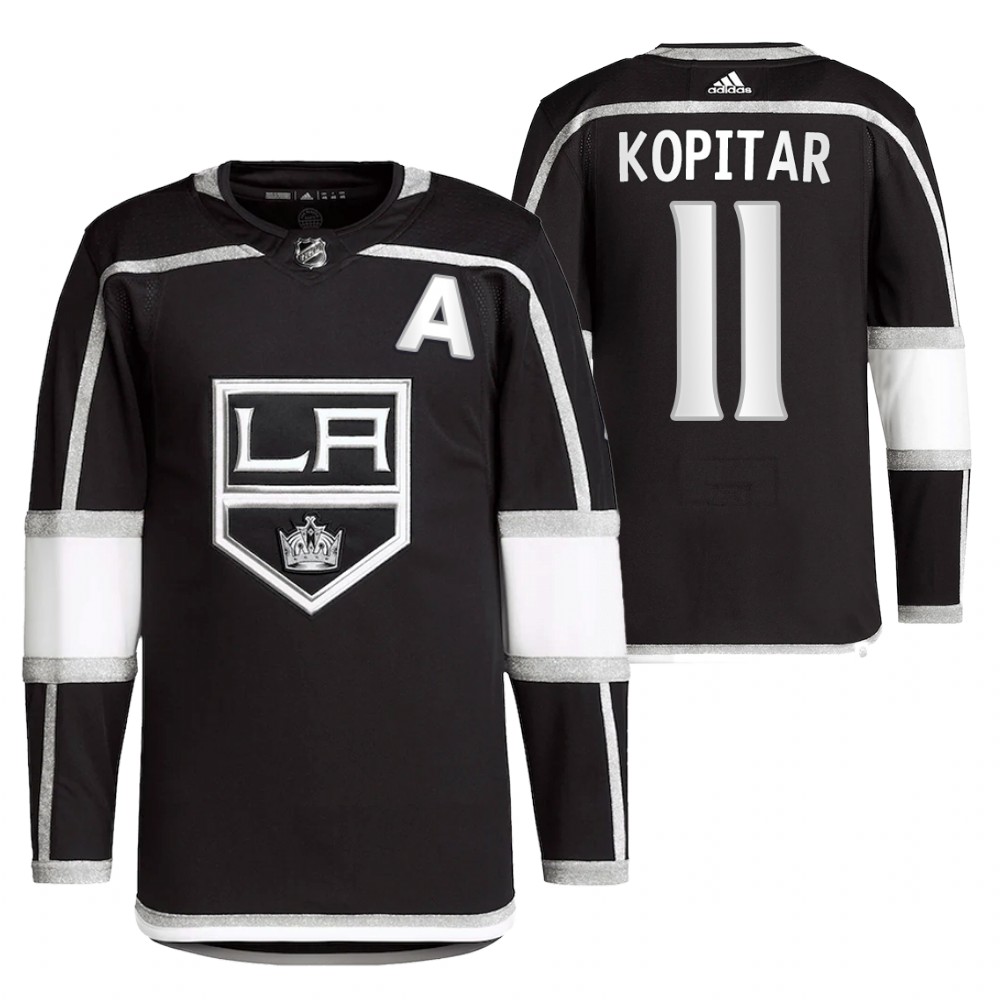 2022 Los Angeles Kings Anze Kopitar Black Home Primegreen Authentic Pro Jersey