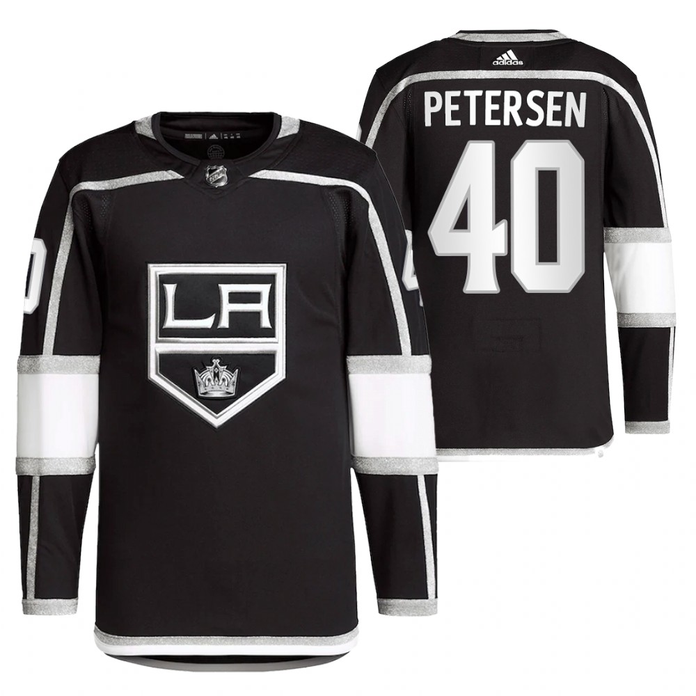 2022 Los Angeles Kings Cal Petersen Black Home Primegreen Authentic Pro Jersey