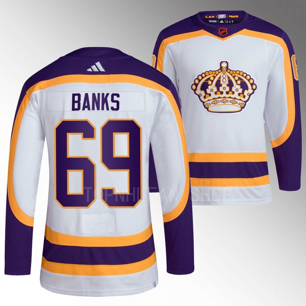 2022 Los Angeles Kings Faze Banks White Reverse Retro 2.0 Authentic Pro Jersey