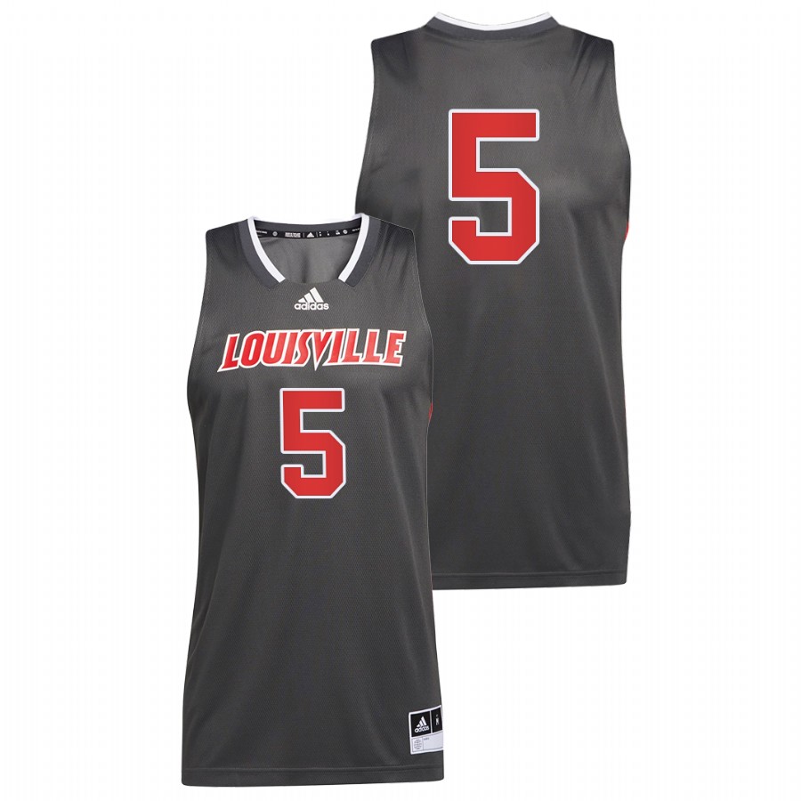 2022 Louisville Cardinals Malik Williams Reverse Retro Grey College Basketball Jersey Men